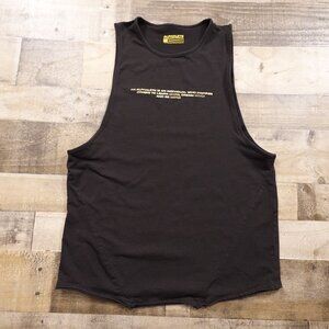 Alphalete Performance Fit Muscle Tank Men’s XL Black Gold Graphic Gym